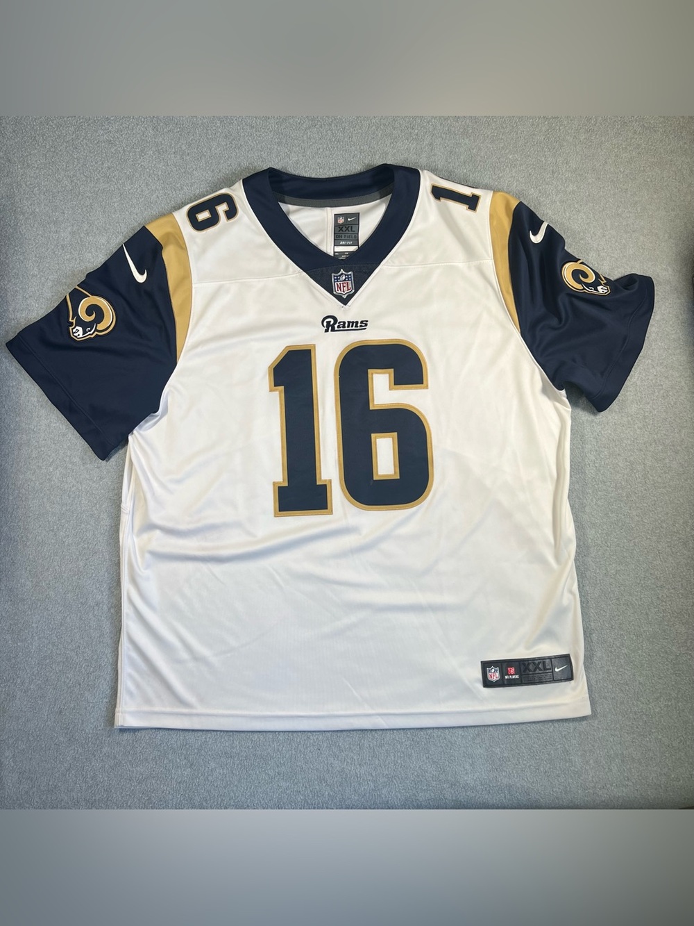Nike On Field LA Rams Jared Goff #16 Jersey XXL White Dri-Fit NFL